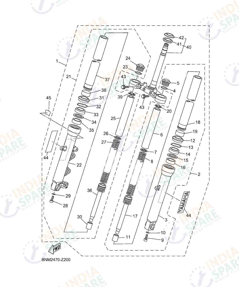 YAMAHA D001 FZ RAVE Series FRONT FORK